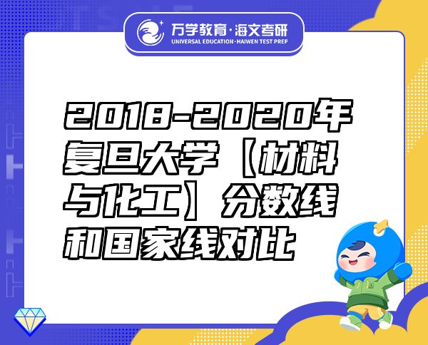 2018-2020年復旦大學【材料與化工】分數(shù)線和國家線對比
