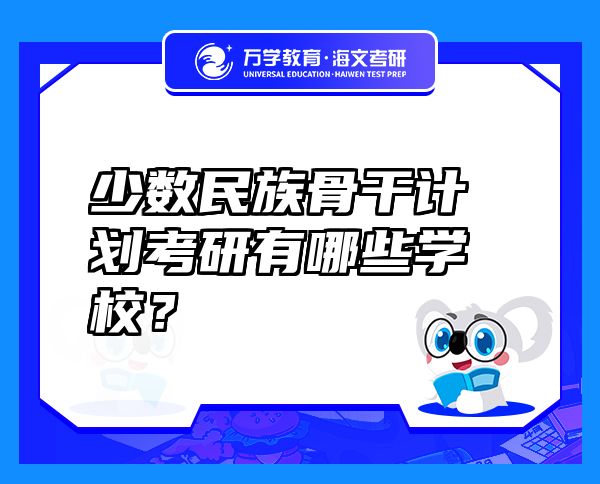 少數(shù)民族骨干計(jì)劃考研有哪些學(xué)校？