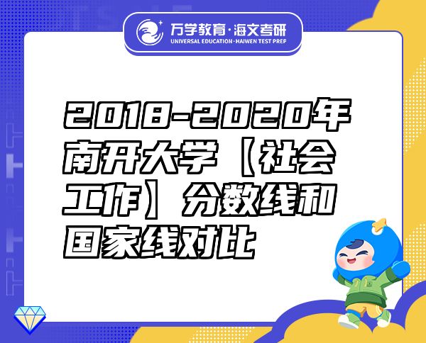 2018-2020年南開大學(xué)【社會工作】分?jǐn)?shù)線和國家線對比
