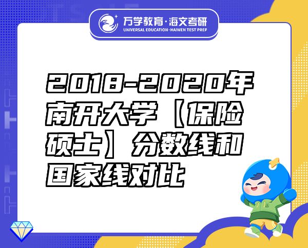 2018-2020年南開大學【保險碩士】分數(shù)線和國家線對比