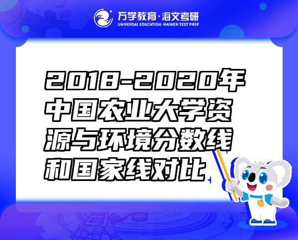 2018-2020年中國農(nóng)業(yè)大學(xué)資源與環(huán)境分?jǐn)?shù)線和國家線對比